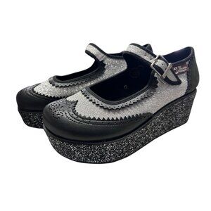 Chocolaticas Hot Chocolate Designs Double Cream Glitter Mary Janes SIZE 5 NWT